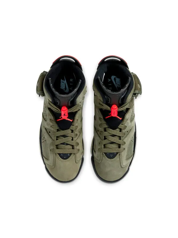 Кроссовки 6 ретро x travis scott Air Jordan — изображение 3 из 4, оливковый/-черный