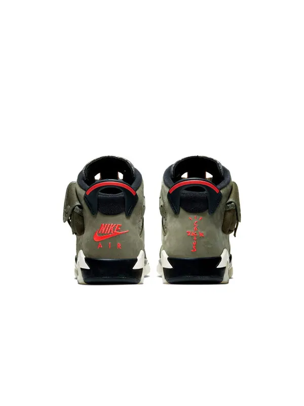 Кроссовки 6 ретро x travis scott Air Jordan — изображение 4 из 4, оливковый/-черный