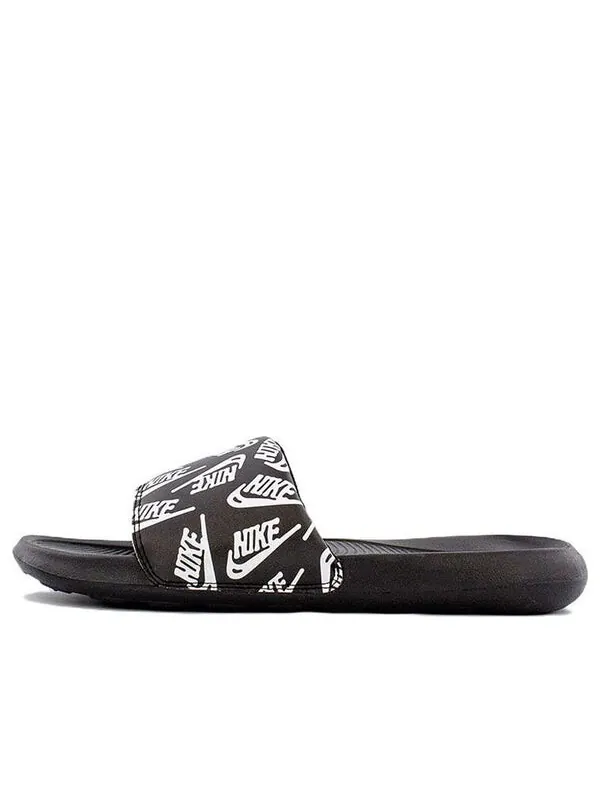 Тапочки victori one slide 'repeat logo - black white' Nike — изображение 1 из 4, черный/белый