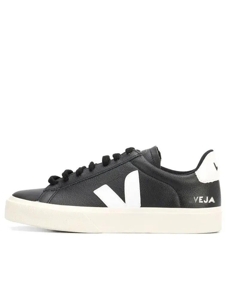 Кроссовки Veja Campo Chromefree Leather Sneakers 'Black White' — изображение 1 из 4, черный