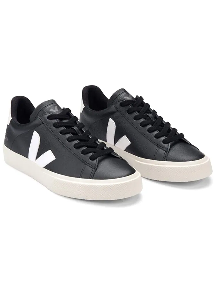 Кроссовки Veja Campo Chromefree Leather Sneakers 'Black White' — изображение 3 из 4, черный