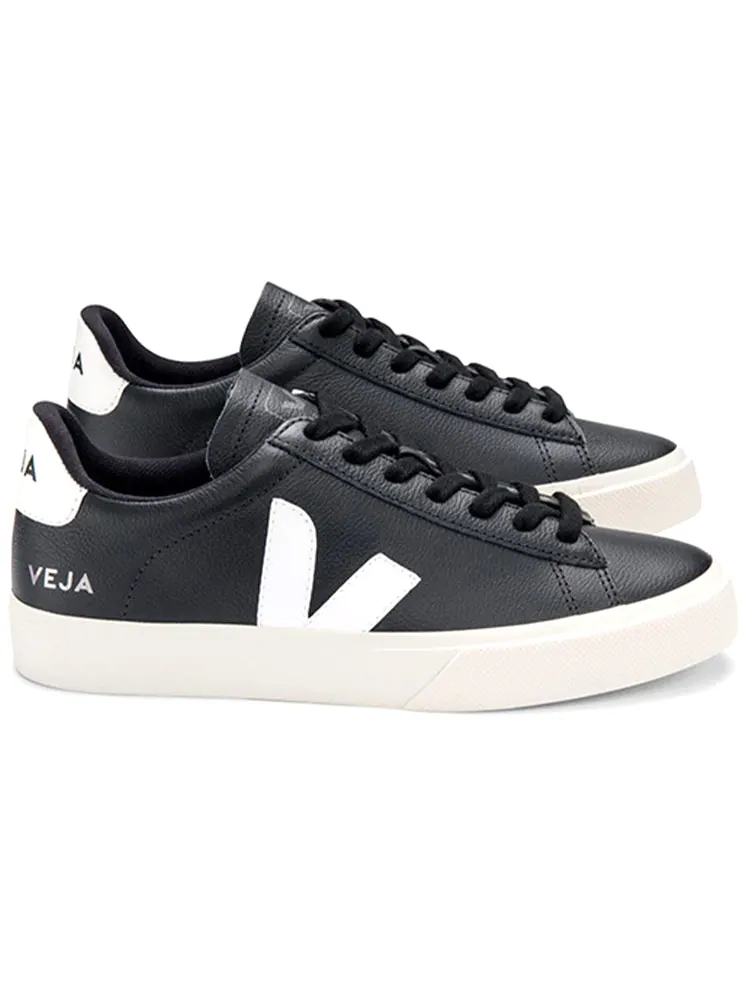 Кожаные кроссовки Veja Campo Chromefree — изображение 2 из 4, черный/белый