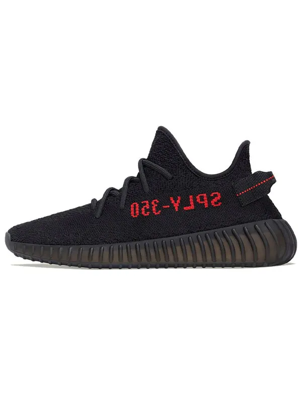 Кроссовки yeezy boost 350 v2 'bred' Adidas — изображение 2 из 4, черный/черный/красный