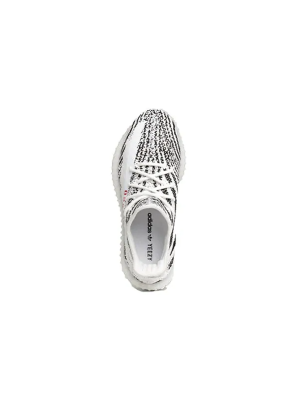 Кроссовки yeezy boost 350 v2 'zebra' Adidas — изображение 4 из 4, белый//красный