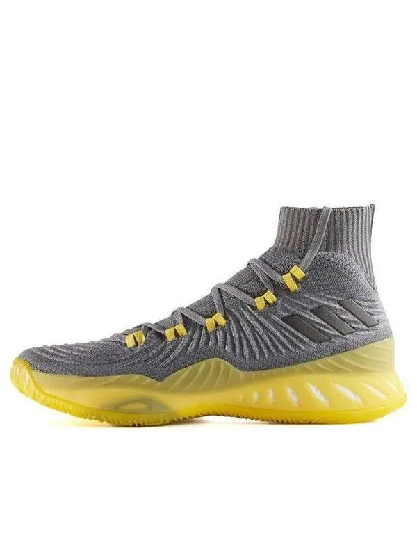 Кроссовки 2017 primeknit Adidas Crazy — изображение 1 из 4, серый/желтый