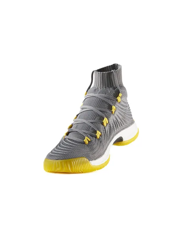 Кроссовки 2017 primeknit Adidas Crazy — изображение 2 из 4, серый/желтый