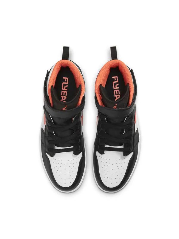 Кроссовки 1 высокие flyease Air Jordan — изображение 4 из 4, черный/оранжевый/белый