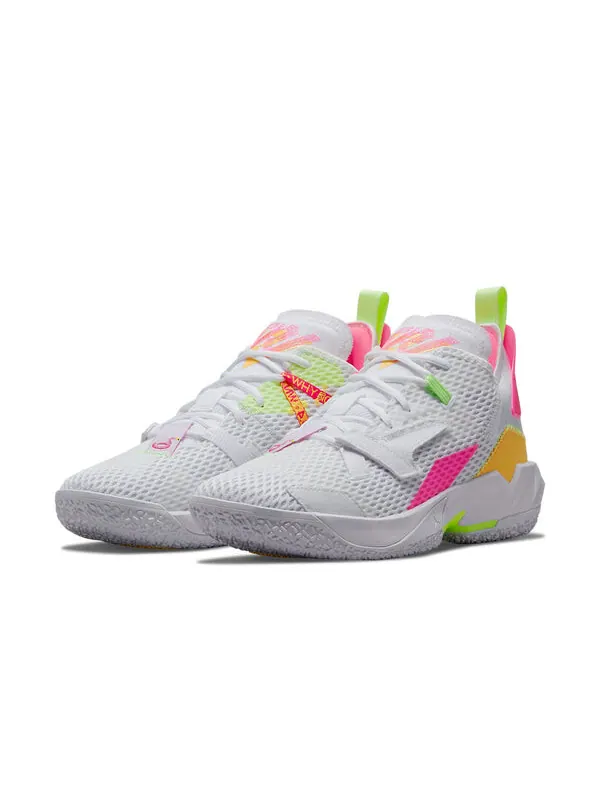 Кроссовки почему не zer0.4 Air Jordan — изображение 3 из 4, белый/розовый//оранжевый