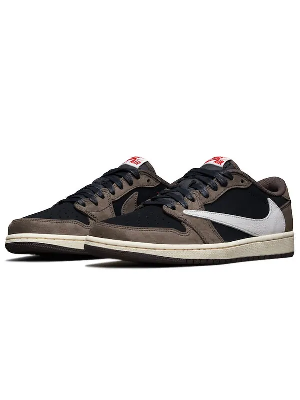 Кроссовки 1 low x travis scott Air Jordan — изображение 2 из 4, черный/-темный-красный