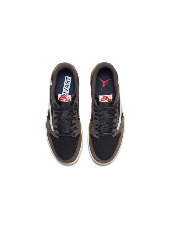 Кроссовки 1 low x travis scott Air Jordan — изображение 3 из 4, черный/-темный-красный