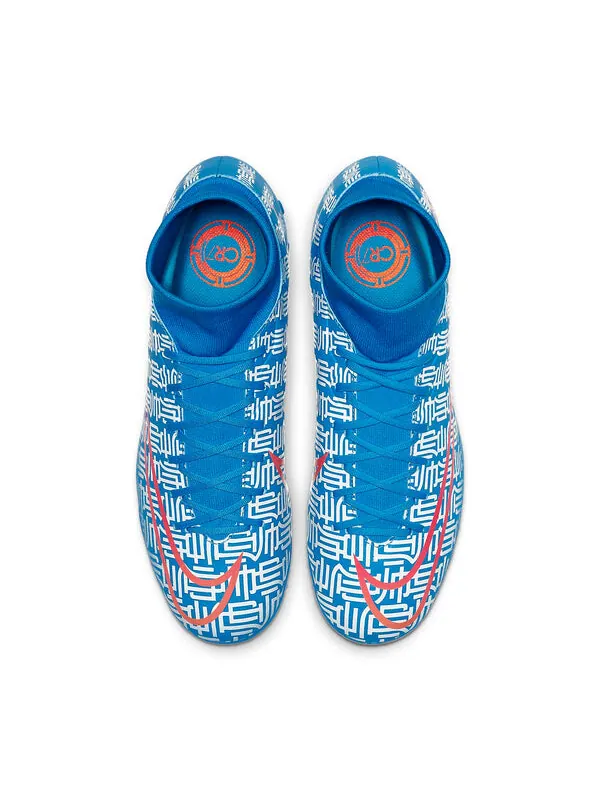 Кроссовки mercurial superfly 7 cr7 tf turf Nike — изображение 4 из 4, синий/розовый