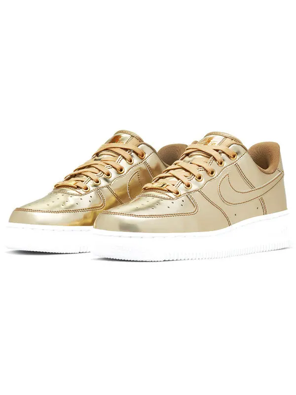 Кроссовки air force 1 sp 'liquid metal - gold' Nike — изображение 3 из 4, золотистый/белый