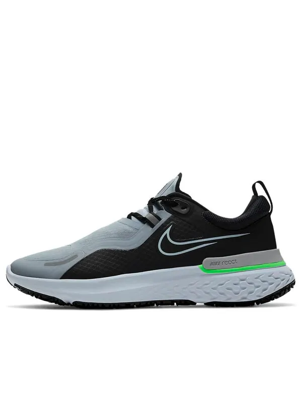 Кроссовки реагировать miler shield Nike — изображение 1 из 4, серый/черный/зеленый