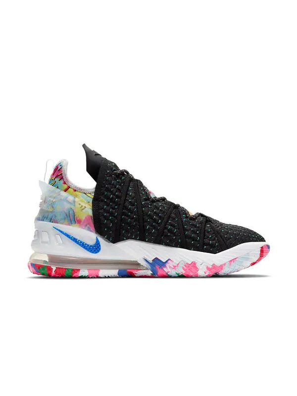 Кроссовки леброн 18 Nike — изображение 2 из 4, черный/белый/розовый