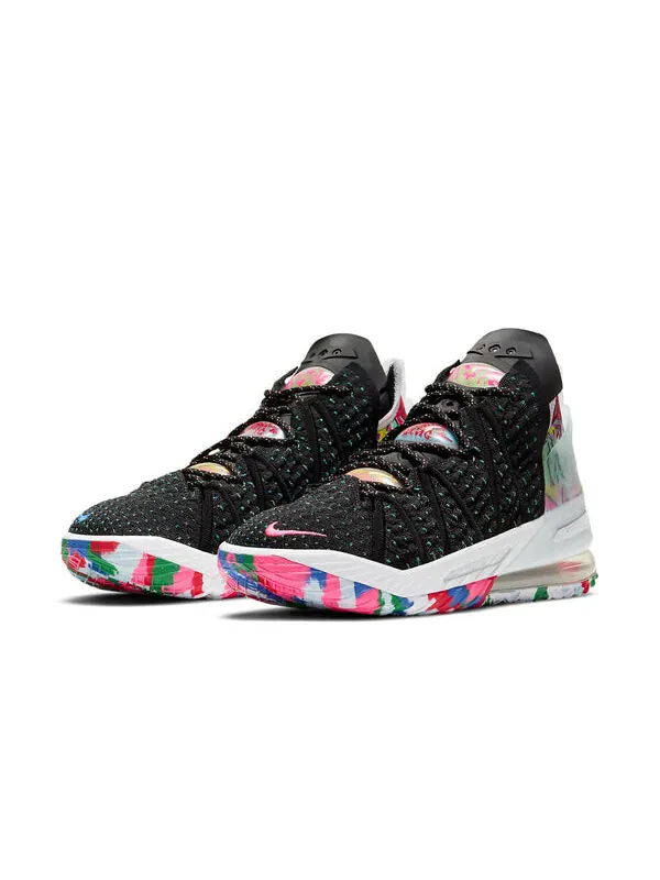 Кроссовки леброн 18 Nike — изображение 3 из 4, черный/белый/розовый