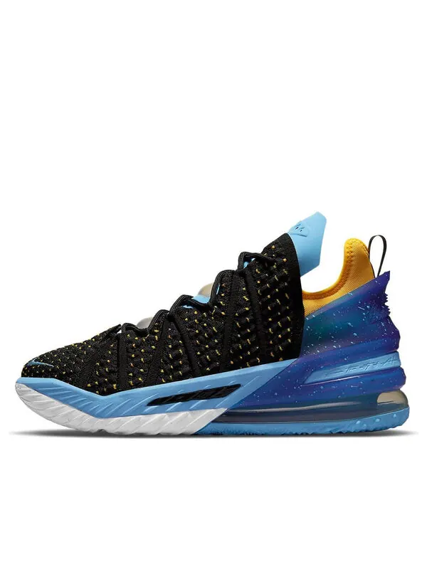 Кроссовки леброн 18 Nike — изображение 1 из 4, черный/синий/желтый