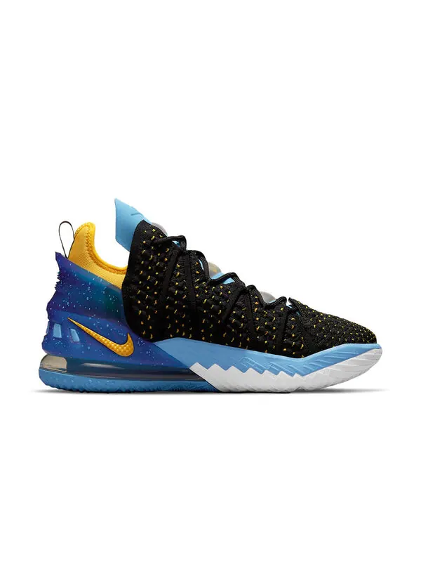 Кроссовки леброн 18 Nike — изображение 2 из 4, черный/синий/желтый