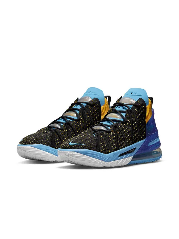 Кроссовки леброн 18 Nike — изображение 3 из 4, черный/синий/желтый