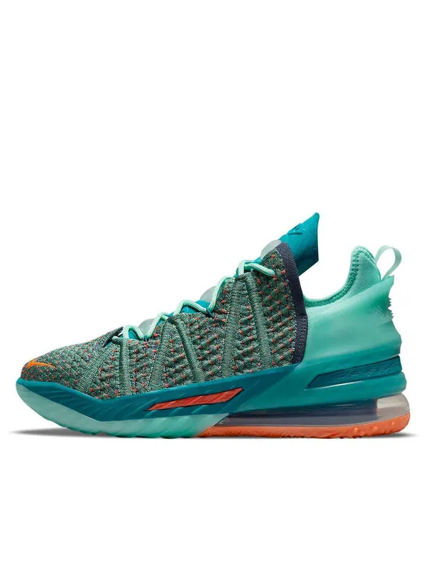 Кроссовки lebron james family foundation x lebron 18 Nike — изображение 1 из 4, зеленый/оранжевый