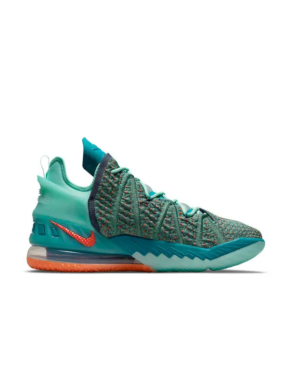 Кроссовки lebron james family foundation x lebron 18 Nike — изображение 2 из 4, зеленый/оранжевый