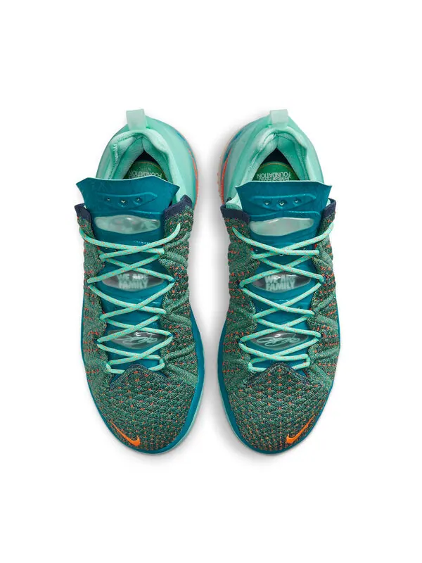 Кроссовки lebron james family foundation x lebron 18 Nike — изображение 4 из 4, зеленый/оранжевый