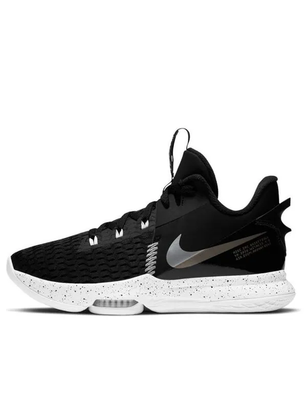 Кроссовки Nike LeBron Witness 5 EP 'Black Metallic Silver' — изображение 1 из 4, черный/белый