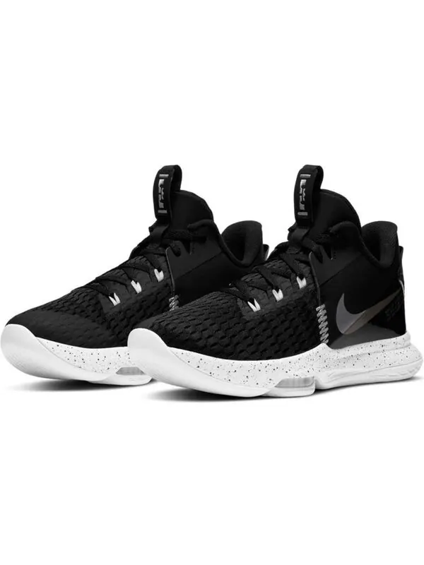 Кроссовки Nike LeBron Witness 5 EP 'Black Metallic Silver' — изображение 3 из 4, черный/белый