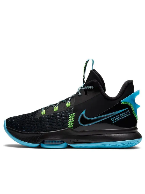 Кроссовки lebron witness 5 ep 'black light blue fury' Nike — изображение 1 из 4