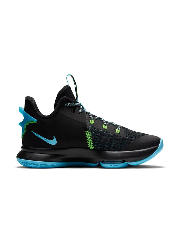 Кроссовки lebron witness 5 ep 'black light blue fury' Nike — изображение 2 из 4
