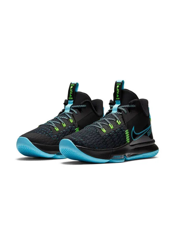 Кроссовки lebron witness 5 ep 'black light blue fury' Nike — изображение 3 из 4