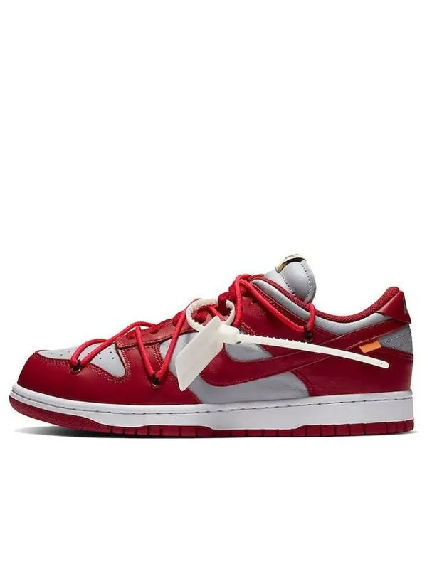 Кроссовки x off white dunk low Nike — изображение 1 из 4, красный/белый/серый