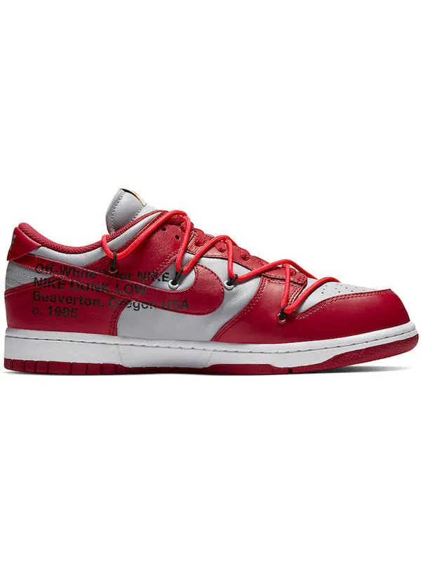 Кроссовки x off white dunk low Nike — изображение 2 из 4, красный/белый/серый
