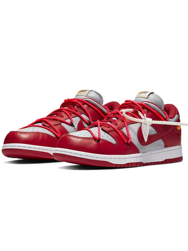Кроссовки x off white dunk low Nike — изображение 3 из 4, красный/белый/серый