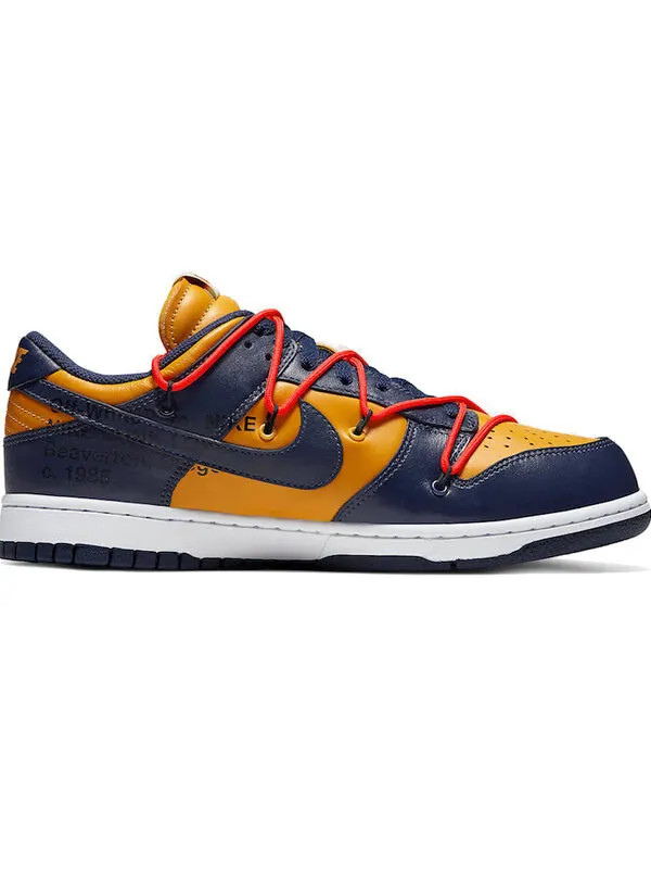 Кроссовки x off white dunk low Nike — изображение 2 из 4, черный/желтый