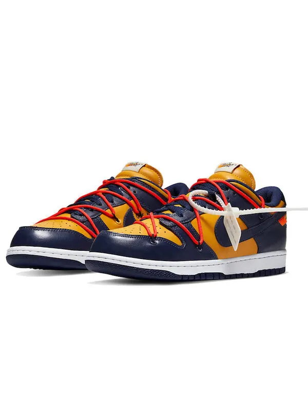 Кроссовки x off white dunk low Nike — изображение 3 из 4, черный/желтый
