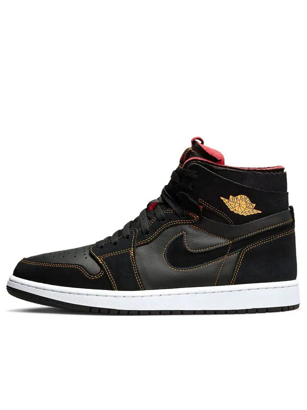 Кроссовки 1 высокие zoom комфорт Air Jordan — изображение 1 из 4, черный//красный/белый
