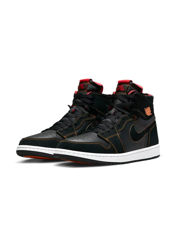 Кроссовки 1 высокие zoom комфорт Air Jordan — изображение 3 из 4, черный//красный/белый