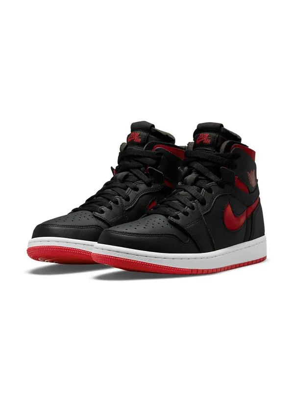Кроссовки 1 высокие zoom комфорт Air Jordan — изображение 3 из 4, черный/красный
