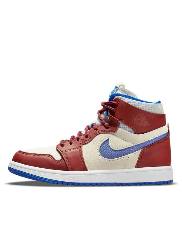 Кроссовки 1 зум комфорт Air Jordan — изображение 1 из 4, кремовый/красный/синий
