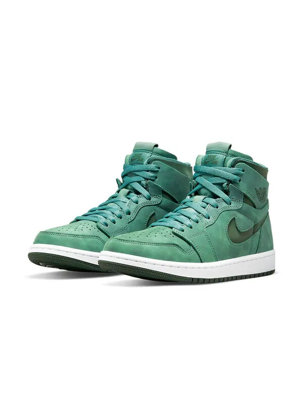 Кроссовки 1 высокие zoom комфорт Air Jordan — изображение 3 из 4, зеленый/белый