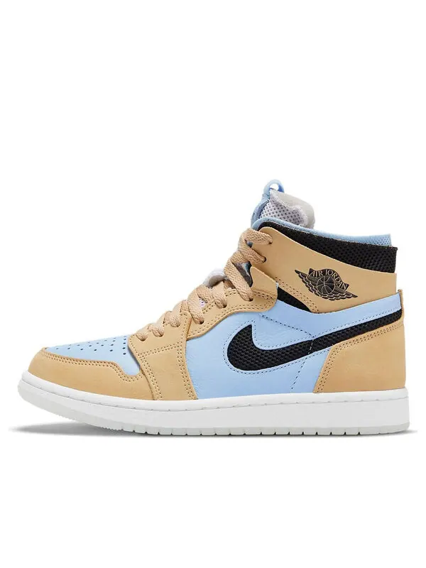 Кроссовки 1 высокие zoom комфорт высокие Air Jordan — изображение 1 из 4, желтый/синий