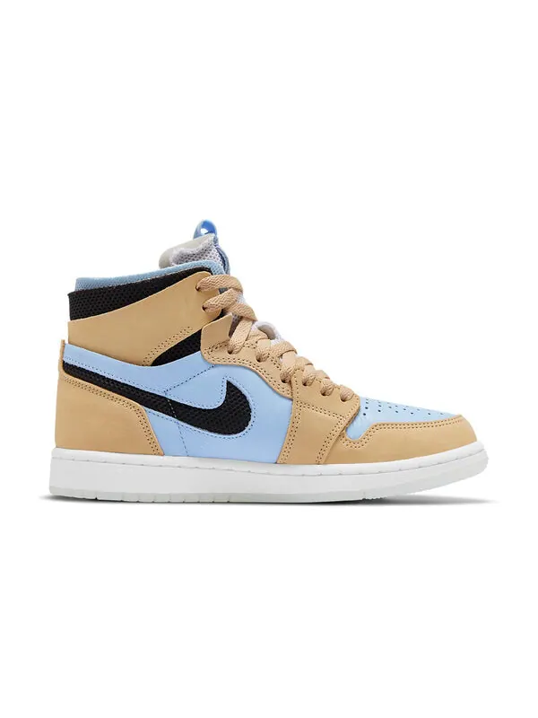 Кроссовки 1 высокие zoom комфорт высокие Air Jordan — изображение 2 из 4, желтый/синий