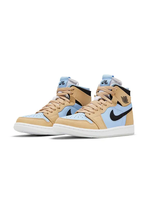 Кроссовки 1 высокие zoom комфорт высокие Air Jordan — изображение 3 из 4, желтый/синий