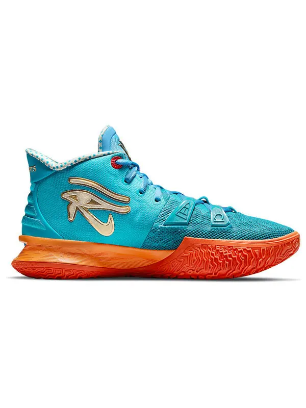 Кроссовки Nike Concepts x Kyrie 7 'Ikhet' — изображение 2 из 4, синий/оранжевый