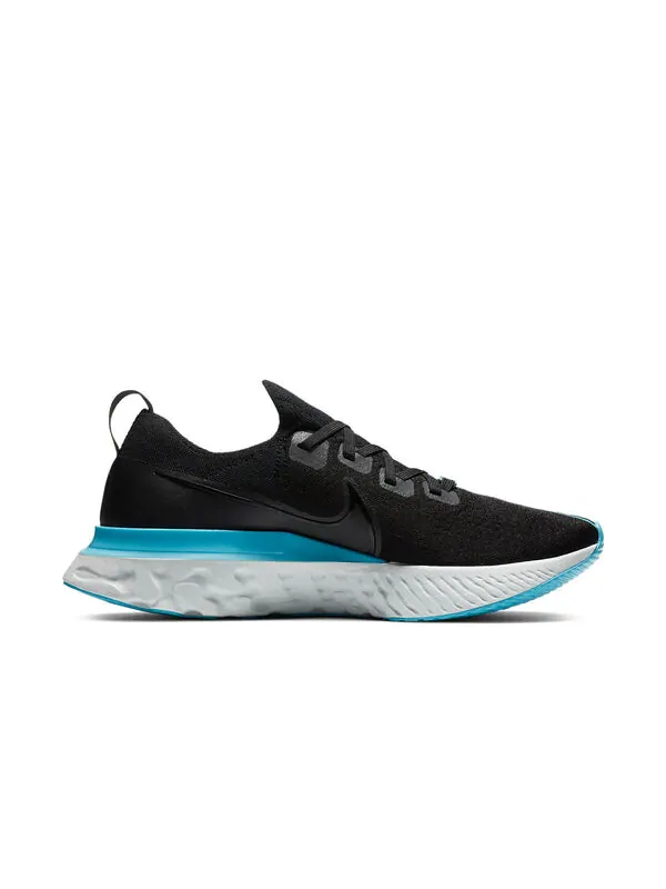 Кроссовки React Infinity Run Flyknit Nike — изображение 2 из 4, черный/синий/платиновый