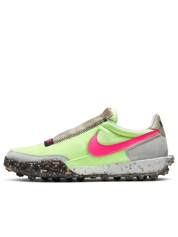 Кроссовки waffle racer crater 'barely volt' Nike — изображение 1 из 4, розовый/черный/зеленый
