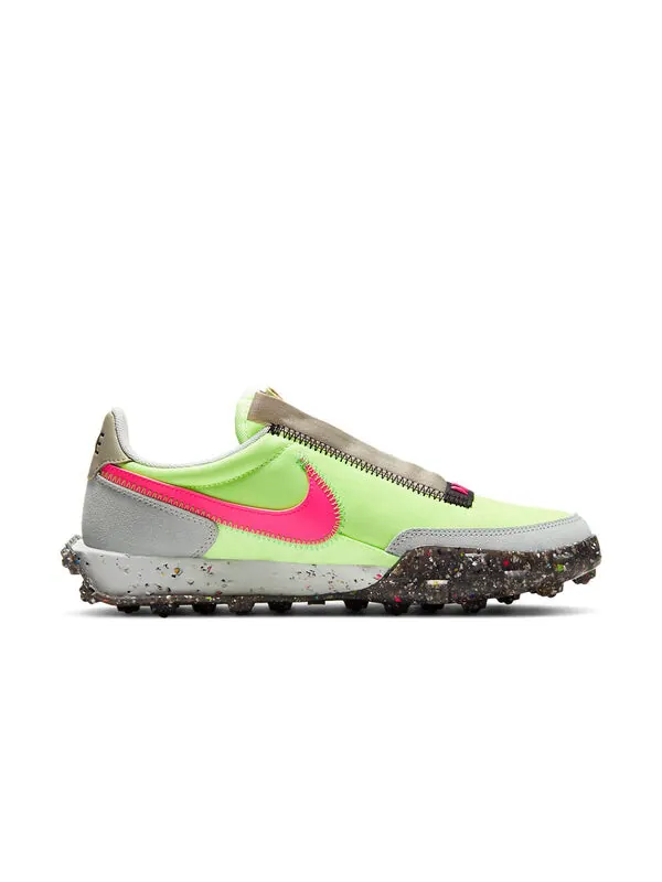 Кроссовки waffle racer crater 'barely volt' Nike — изображение 2 из 4, розовый/черный/зеленый