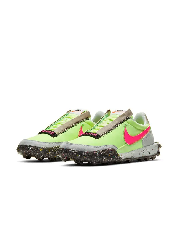 Кроссовки waffle racer crater 'barely volt' Nike — изображение 3 из 4, розовый/черный/зеленый