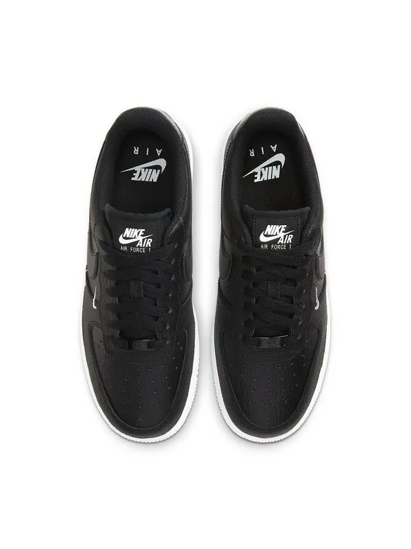 Кроссовки air force 1 '07 essential 'tumble leather - black' Nike — изображение 4 из 4, черный/серебристый