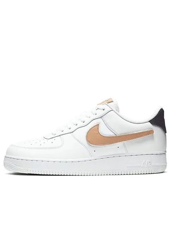 Кроссовки air force 1 low '07 lv8 'removable swoosh - white vachetta tan' Nike — изображение 1 из 4, белый--бежевый